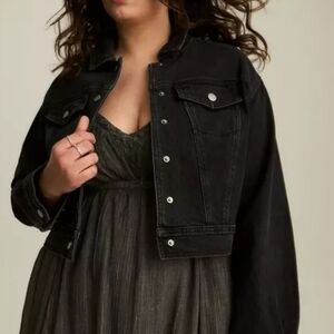 🆕️🖤3X TORRID FESTI 80'S CROPPED DENIM JACKET🖤